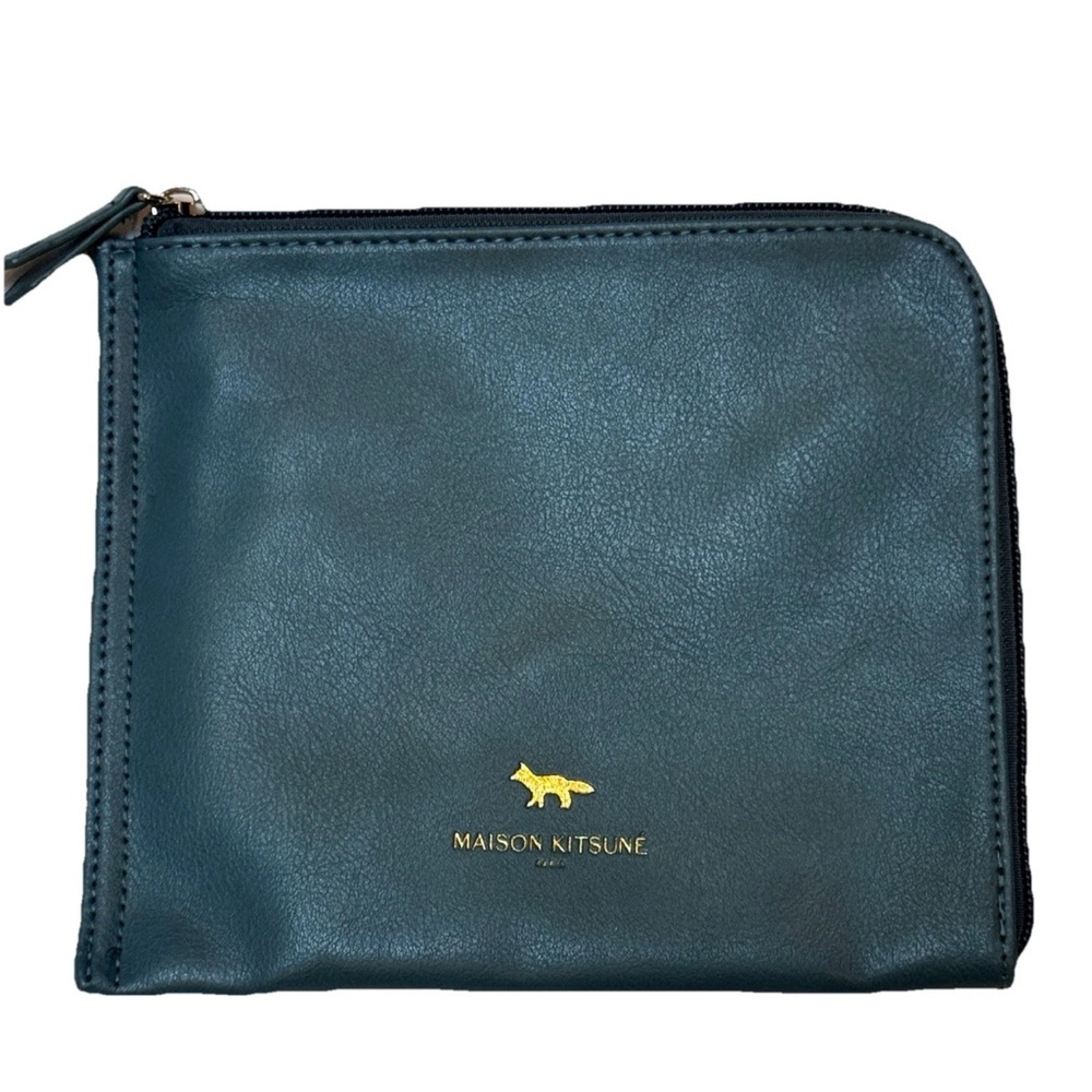 Maison Kitsune Paris Zip Around Passport Holder Travel Accessory Bag Pouch JAL